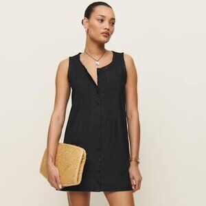 Reformation Anemone Dress Black - Size 4